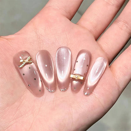Nail art set with elegant glitter accents Acalora