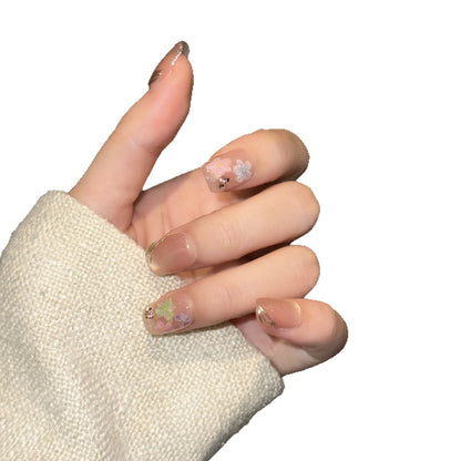 Artistic Floral-Design Press-On Nail Set Acalora