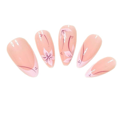 Artistic Floral Nail Tips Acalora