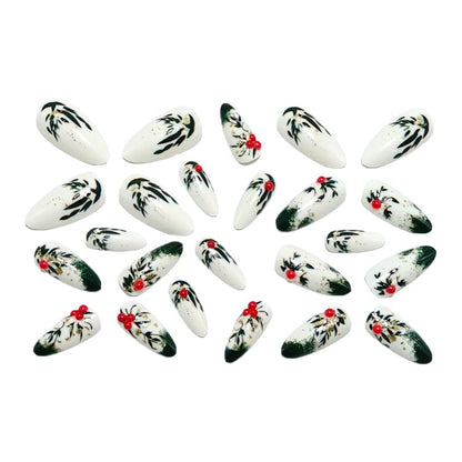 Artificial nails with festive flower design Acalora