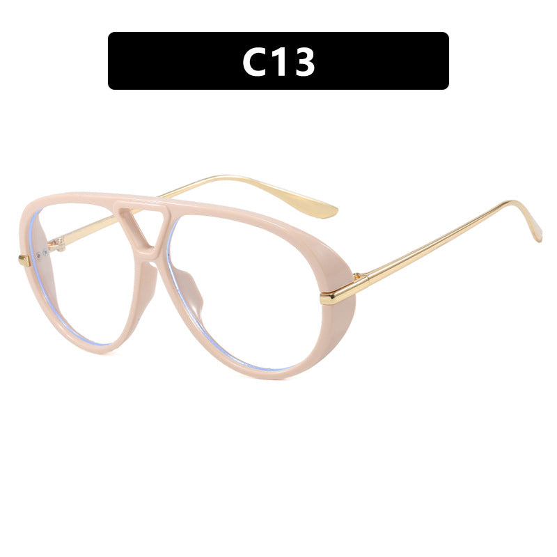 Women's oversized sunglasses with elegant plastic frame and mirrored lenses Karnz