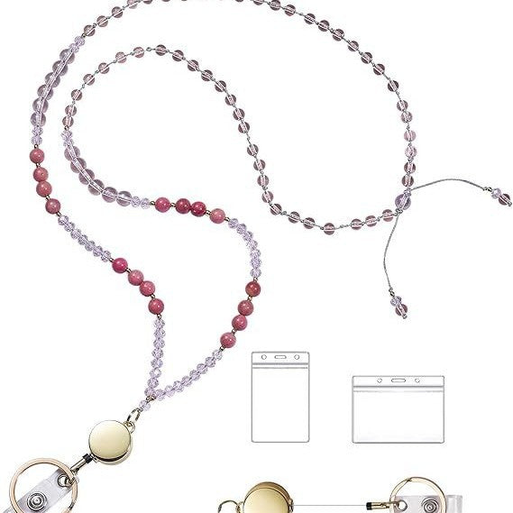 Beaded Eyewear Lanyard with Retractable Clip Acalora