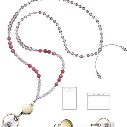 Beaded Eyewear Lanyard with Retractable Clip Acalora
