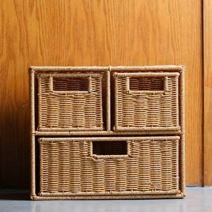 Multi-Drawer Wicker Storage Organizer Bowlift