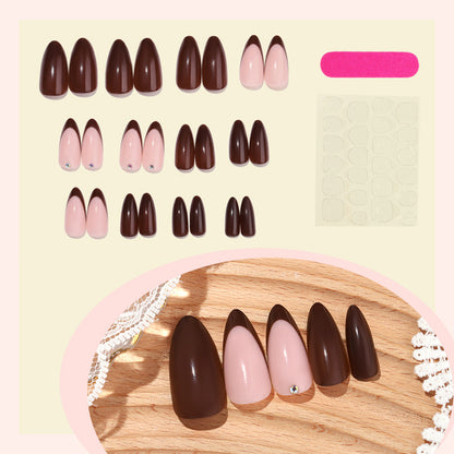 Press-On Nail Art Set with Elegant French Tips Acalora