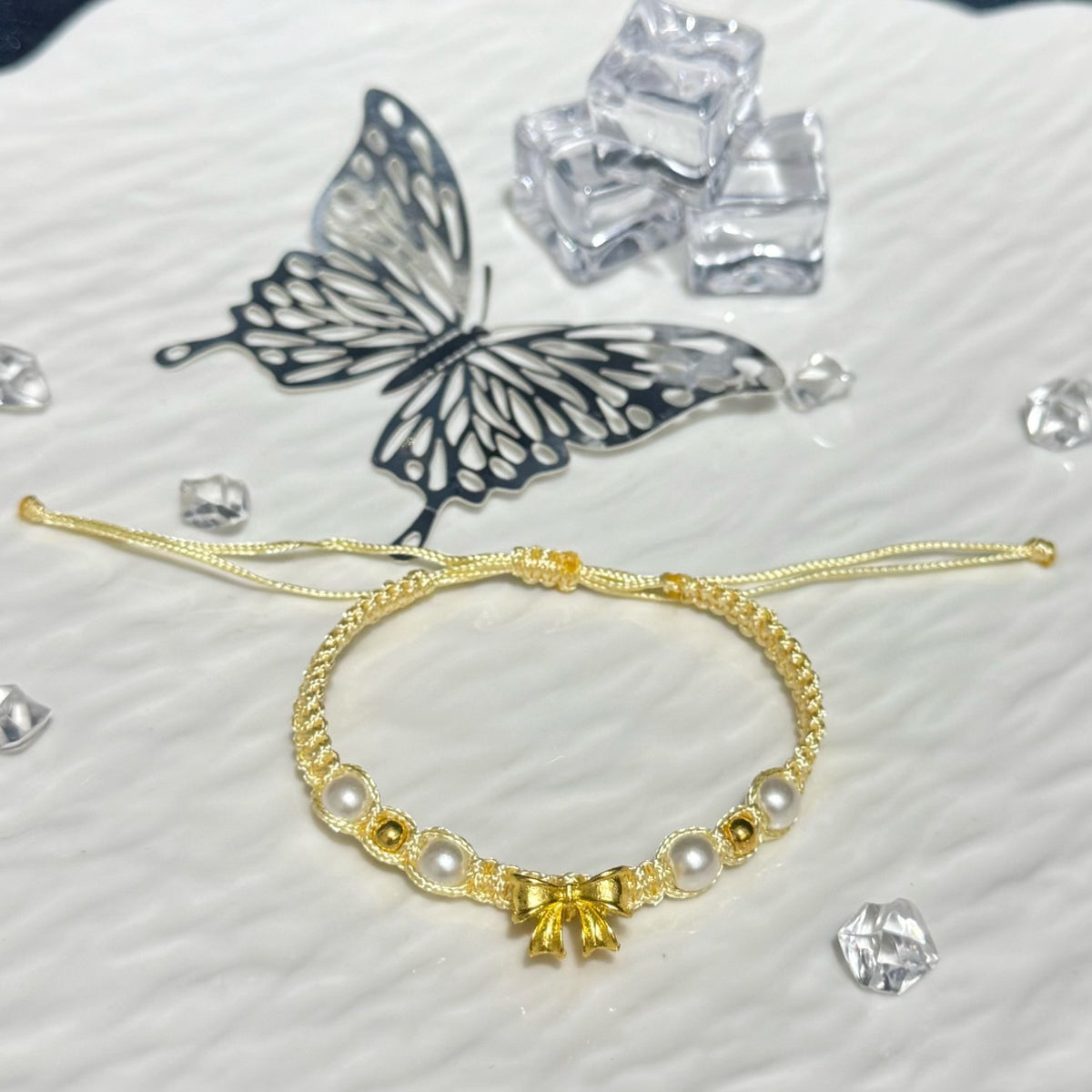 Adjustable Bow Charm Bracelet Acalora 1788856994