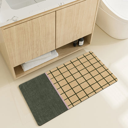 Stylish Geometric Pattern Bath Mat Acalora