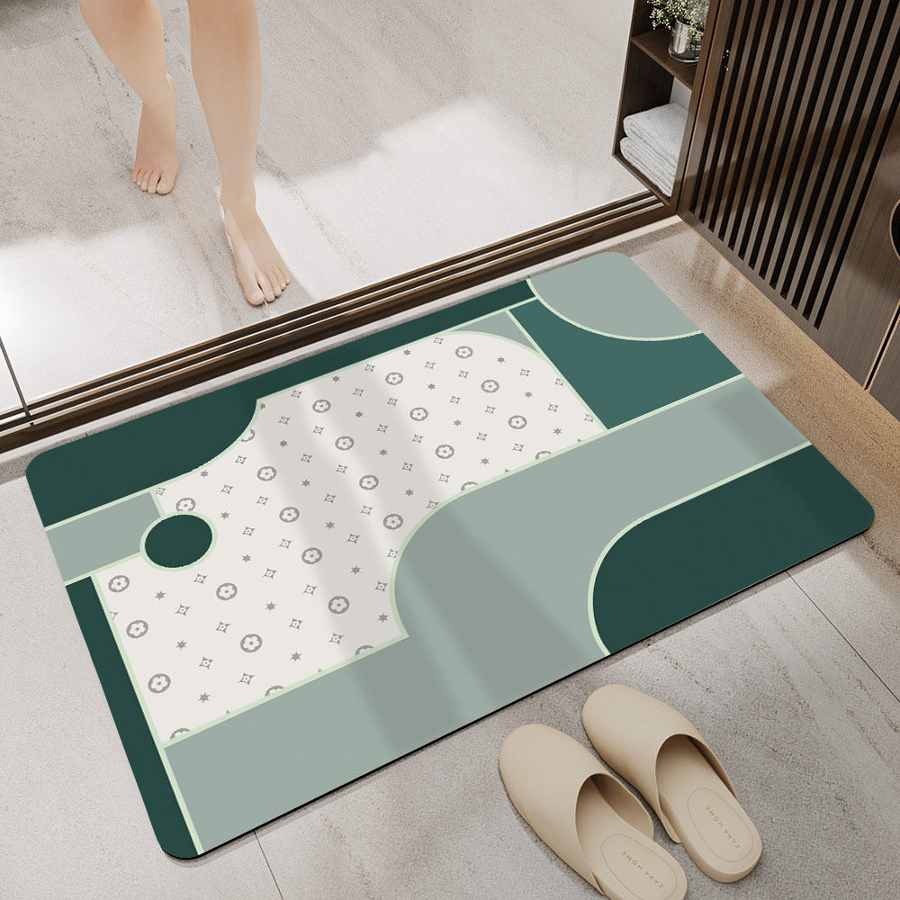Geometric Abstract Bath Mat Acalora