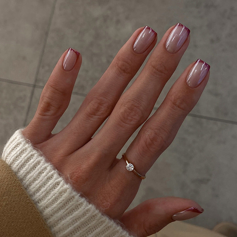 French Tip Press-On Nail Set Acalora