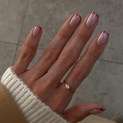 French Tip Press-On Nail Set Acalora