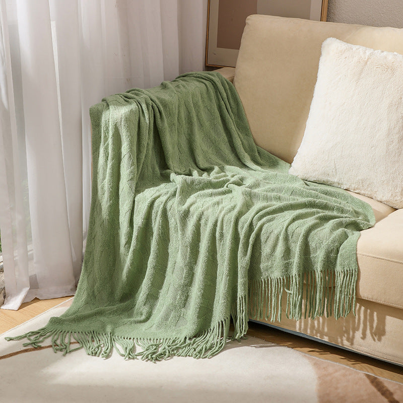 Premium Textured Knit Throw Blanket