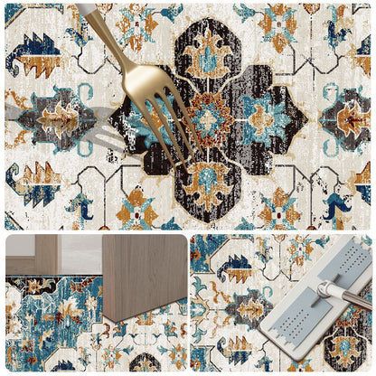Floral Print Bath Mat Acalora