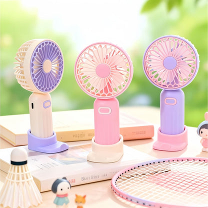 Women's Portable Handheld Fan with Ergonomic Design and USB Charging Function Karnz