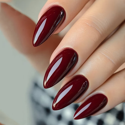 Glossy Stiletto Nail Design Acalora