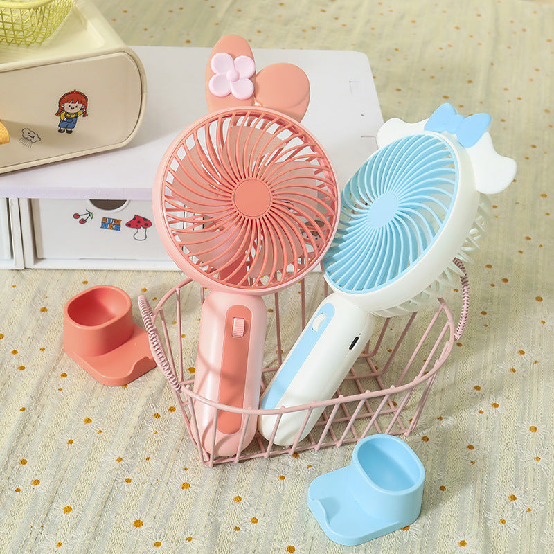 Women's Portable Handheld Fan with USB Charging Function and LED Lighting Karnz