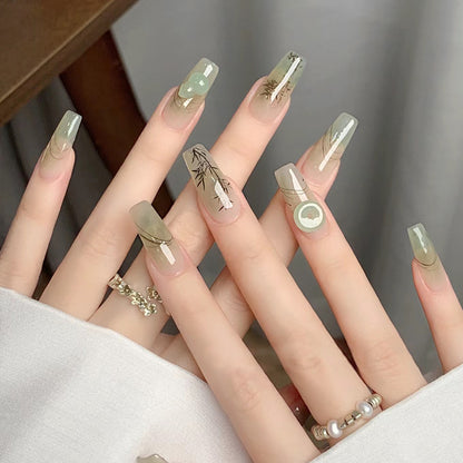 Artificial nails with modern geometric design Acalora