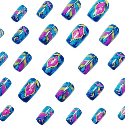 Feather-Inspired Art Nail Wraps Acalora