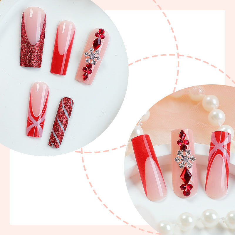 Glamorous Festive Press-On Nail Set Acalora