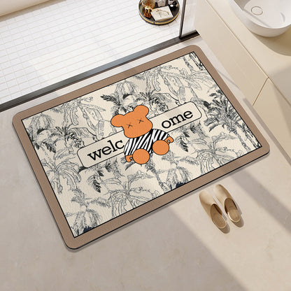 Playful Citrus-Themed Bathroom Mat Acalora