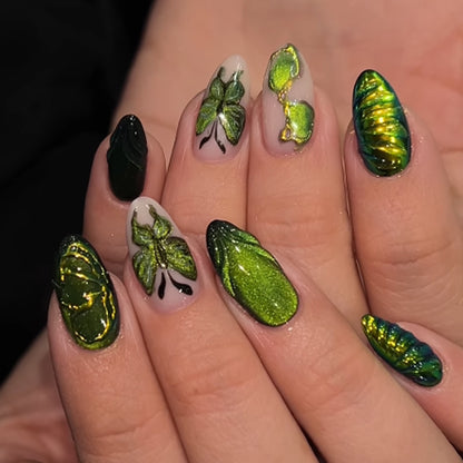 Nature-Inspired Press-On Nail Art Set Acalora
