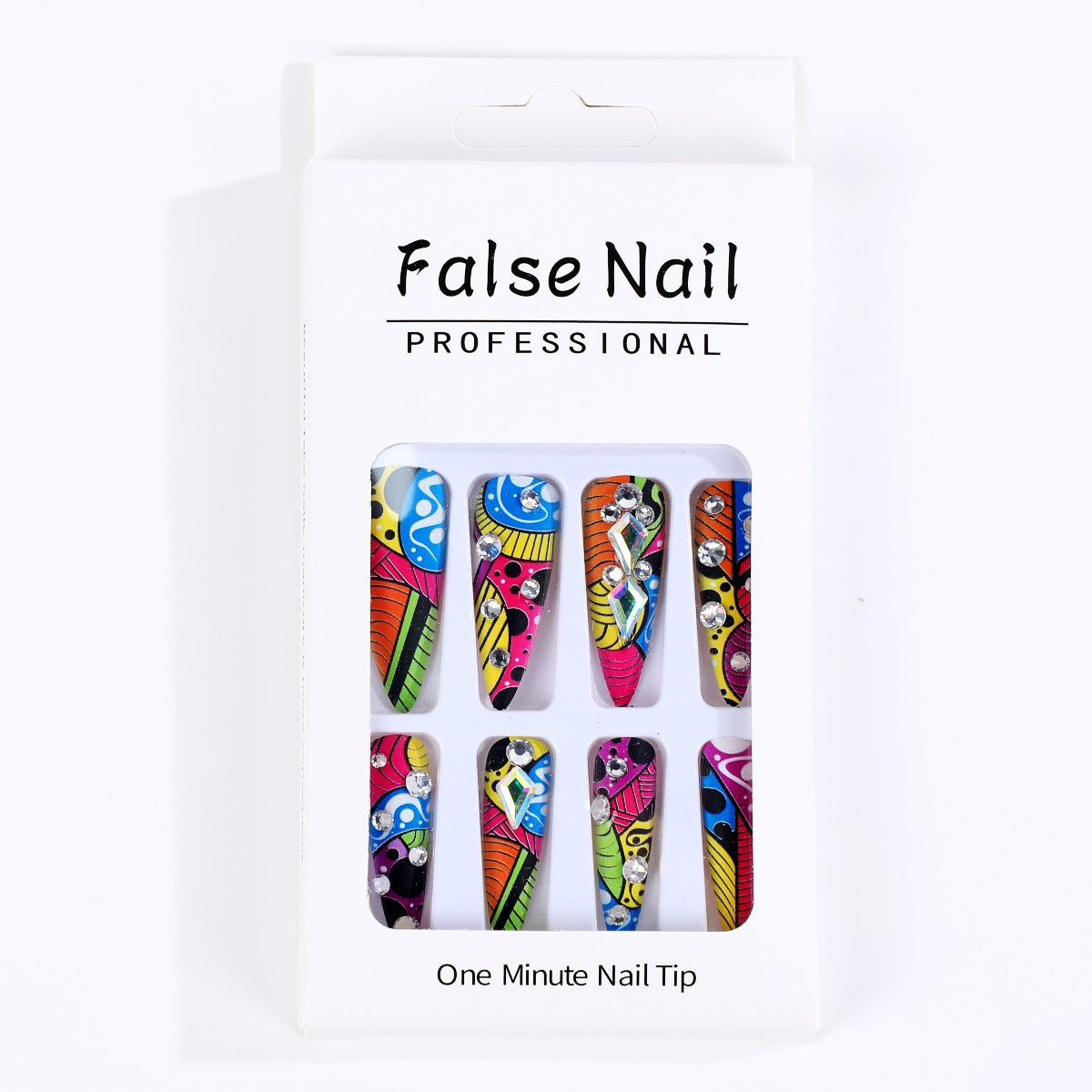 Creative Nail Art with Colorful Design Acalora