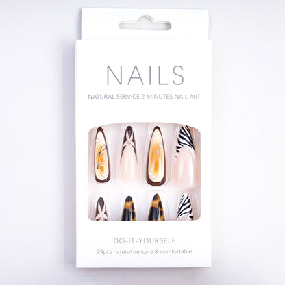Artificial nails with elegant droplet and animal designs Acalora