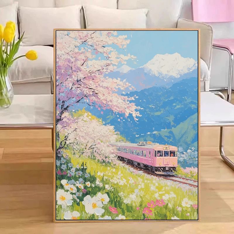 Scenic Train Landscape Wall Art