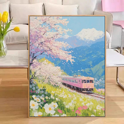 Scenic Train Landscape Wall Art