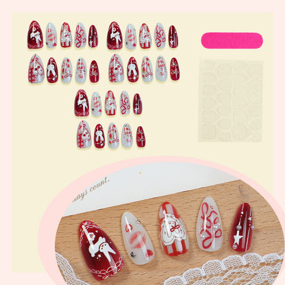 Romantic Themed Press-On Nail Art Set Acalora