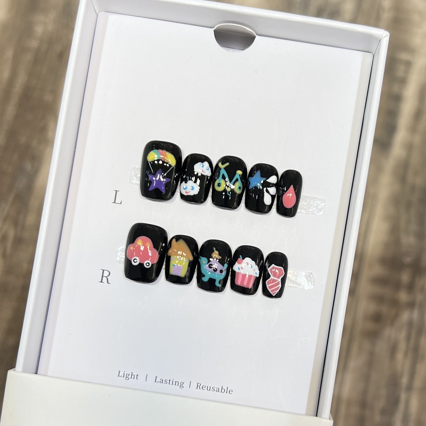 Whimsical Cartoon-Themed Press-On Nail Set Acalora
