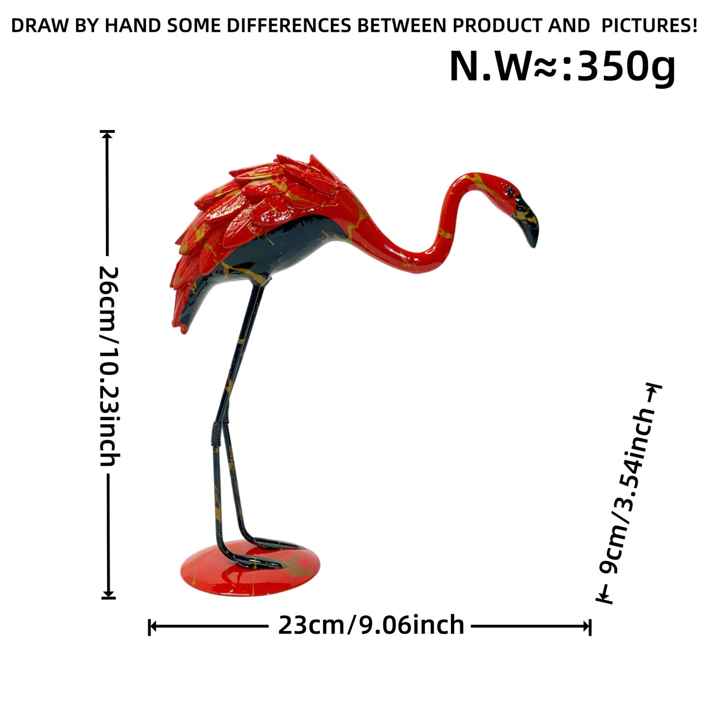Artistically designed Flamingo sculpture Acalora