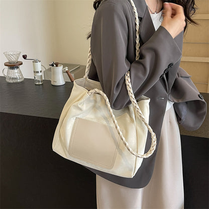 Stylish Braided Handle Handbag Acalora