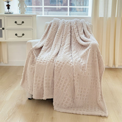 Plush Textured Throw Blanket