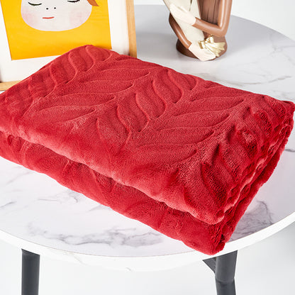 Cozy Embroidered Throw Blanket