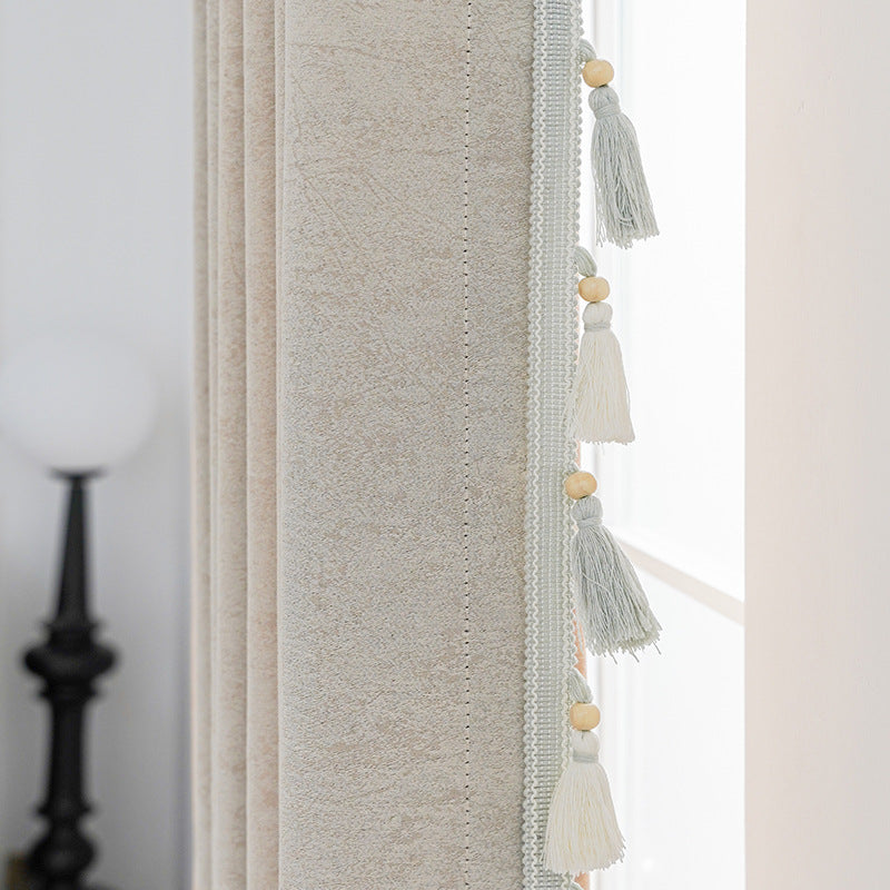 Decorative curtain with tassel trim Acalora