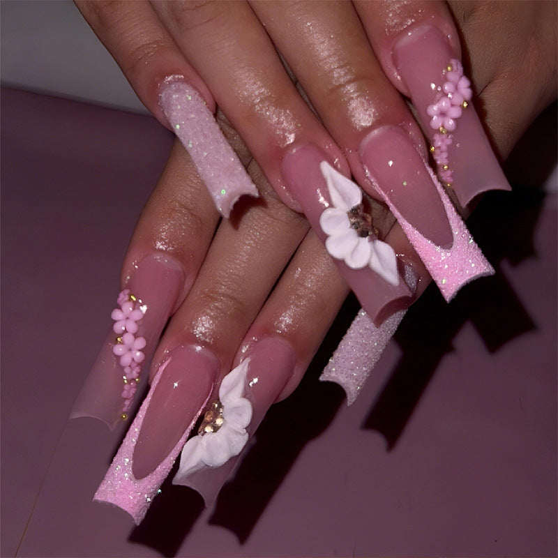 Elegant Floral Press-On Nail Art Set Acalora 1788496102