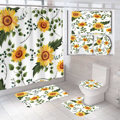 Floral Theme Bathroom Décor Set