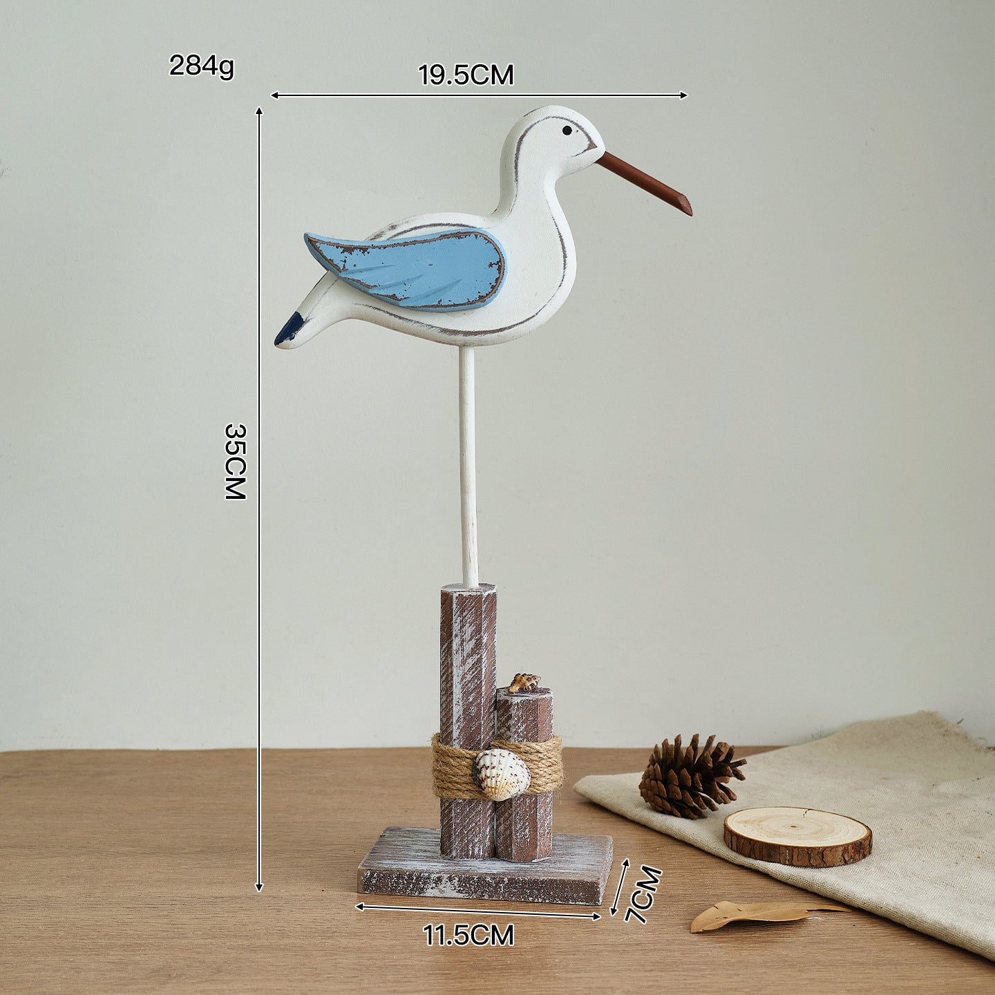 Coast Seagull Sculpture Accent