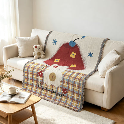 Cozy Cartoon-Themed Decorative Throw Blanket