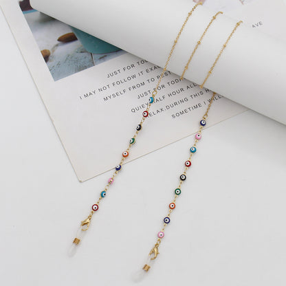 Elegant Pearl Chain Eyewear Holder Acalora