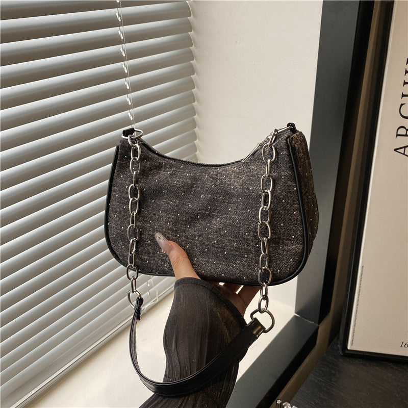 Vintage-Inspired Denim Hobo Bag Acalora