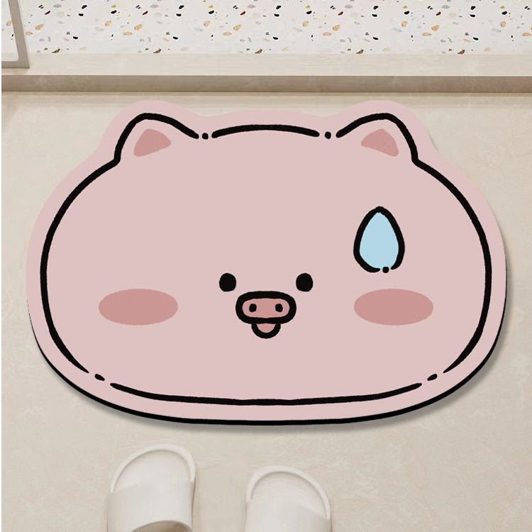 Cute Cat-Themed Bath Mat