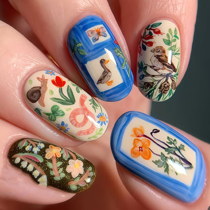 Seasonal Themed Press-On Nail Art Set Acalora