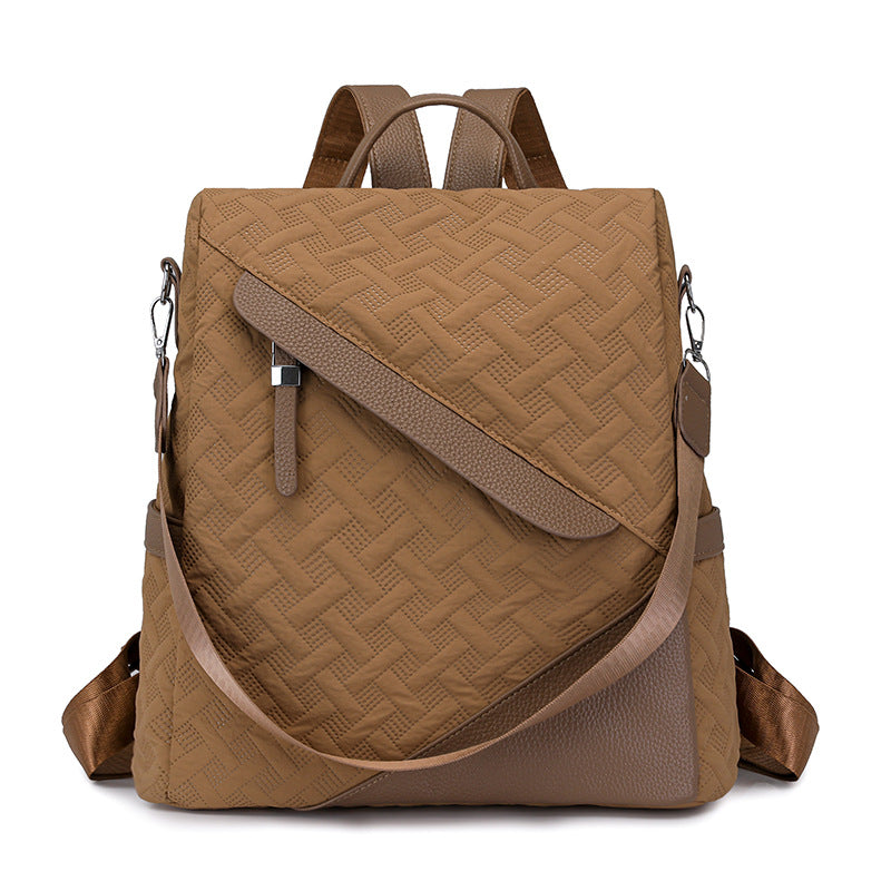Elegant Textured Leather Backpack Acalora