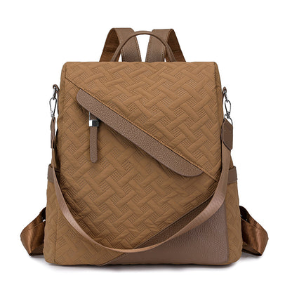 Elegant Textured Leather Backpack Acalora