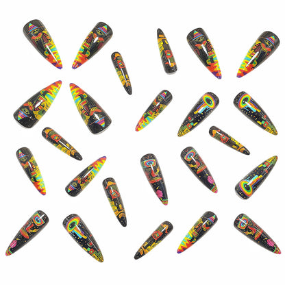 Nail art in creative tropical motif design Acalora