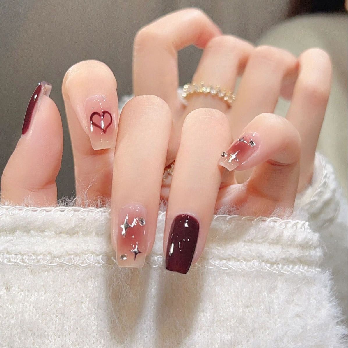 Glitter Ombre Press-On Nails Acalora