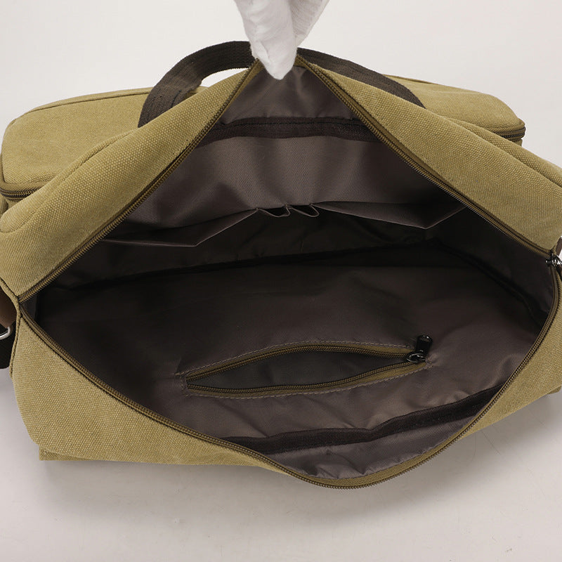 Stylish Canvas Briefcase Acalora