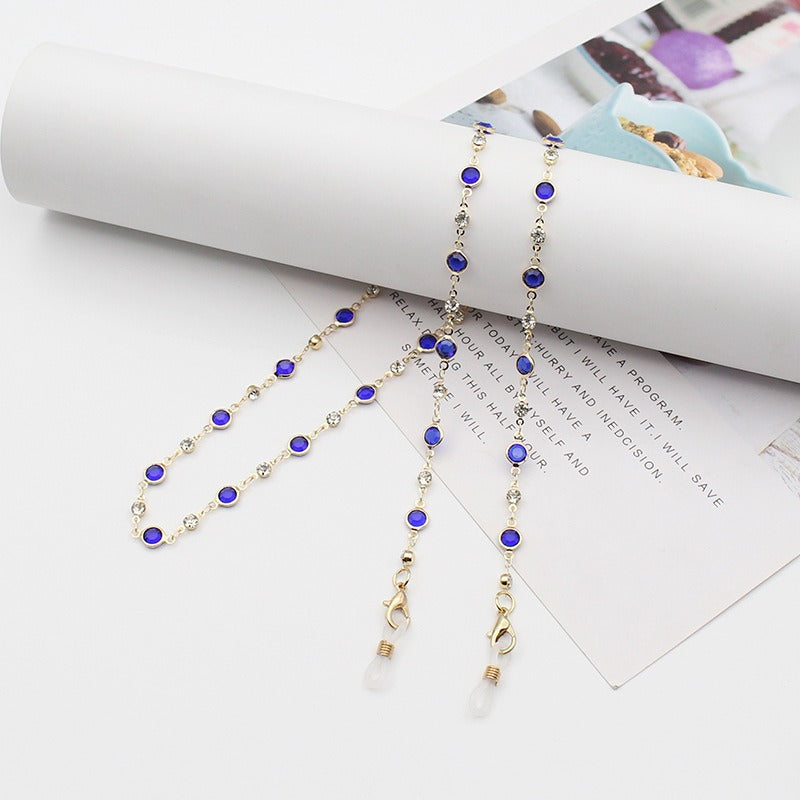 Elegant Crystal-Embellished Eyewear Chain Acalora 1788159829