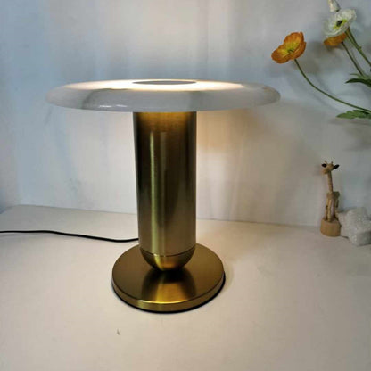 Modern Minimalist Table Lamp with Sleek Gold Base